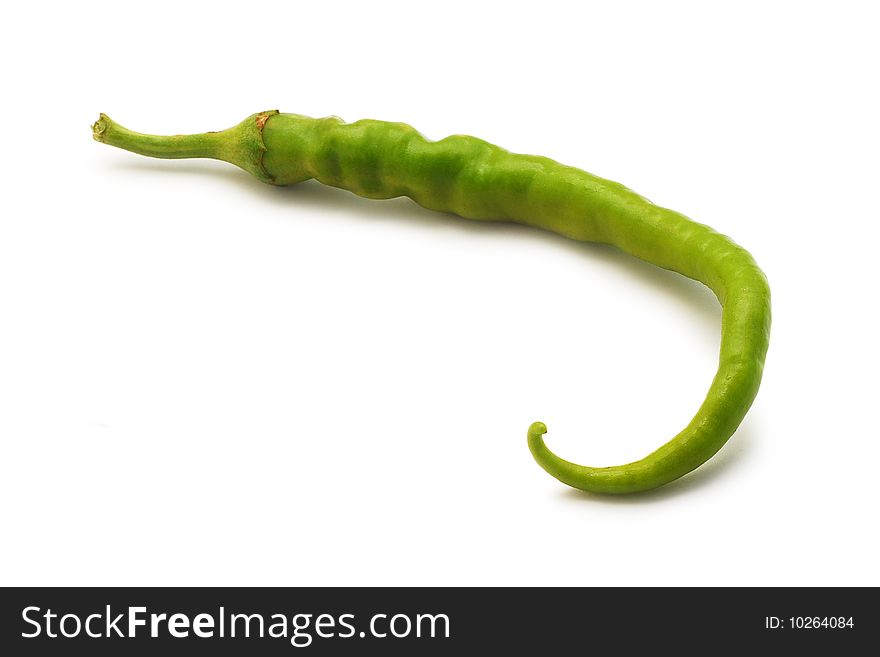 Green pepper isolated on white