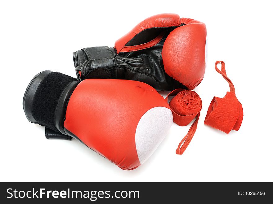 Boxing gloves isolated on white