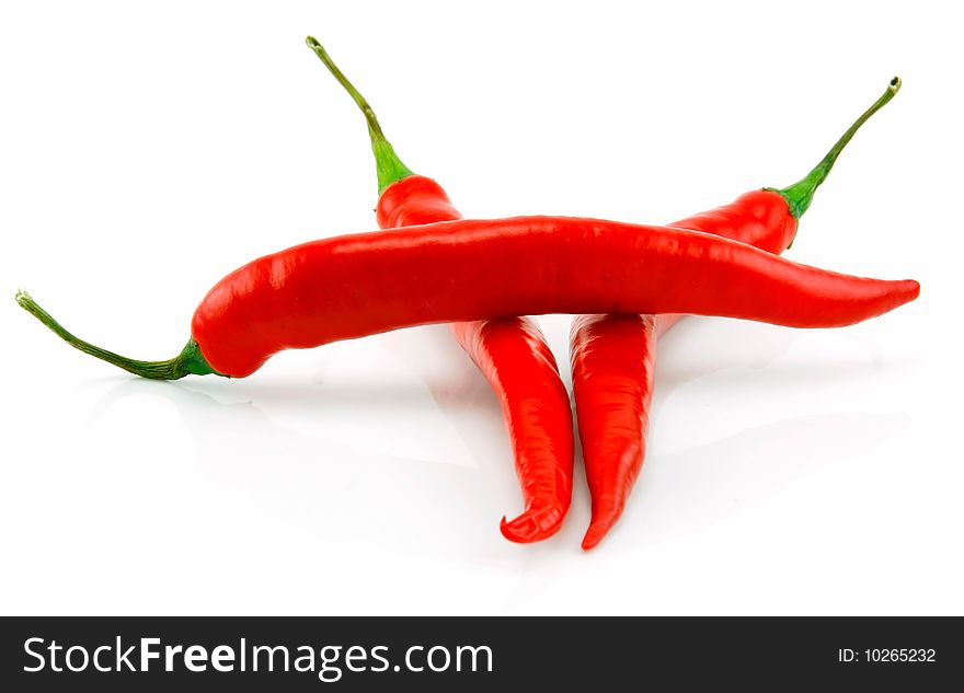 Red Chili Pepper Isolated on White