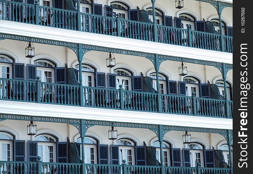 Nice hotel balcony in macau