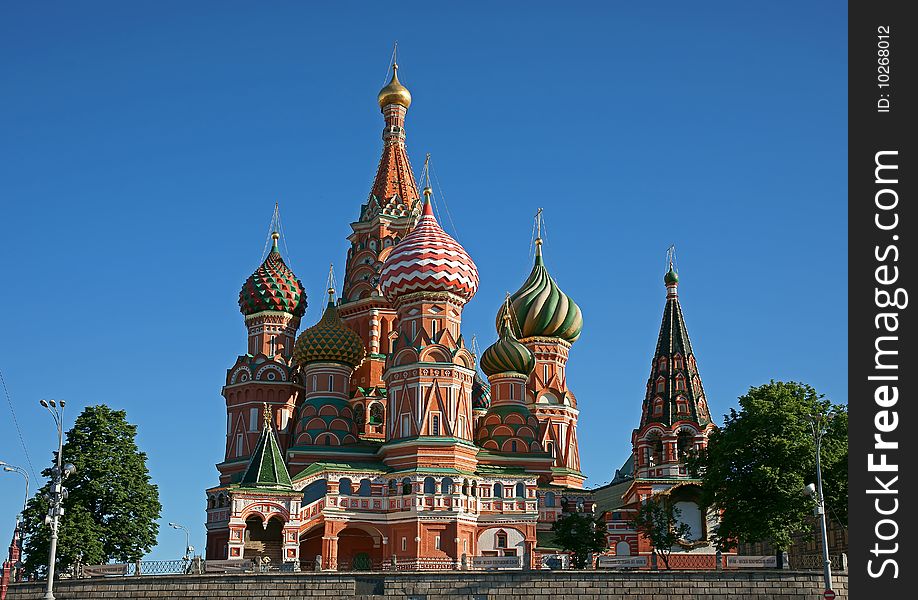 Vasily's temple Blessed, is photographed in Moscow. Vasily's temple Blessed, is photographed in Moscow