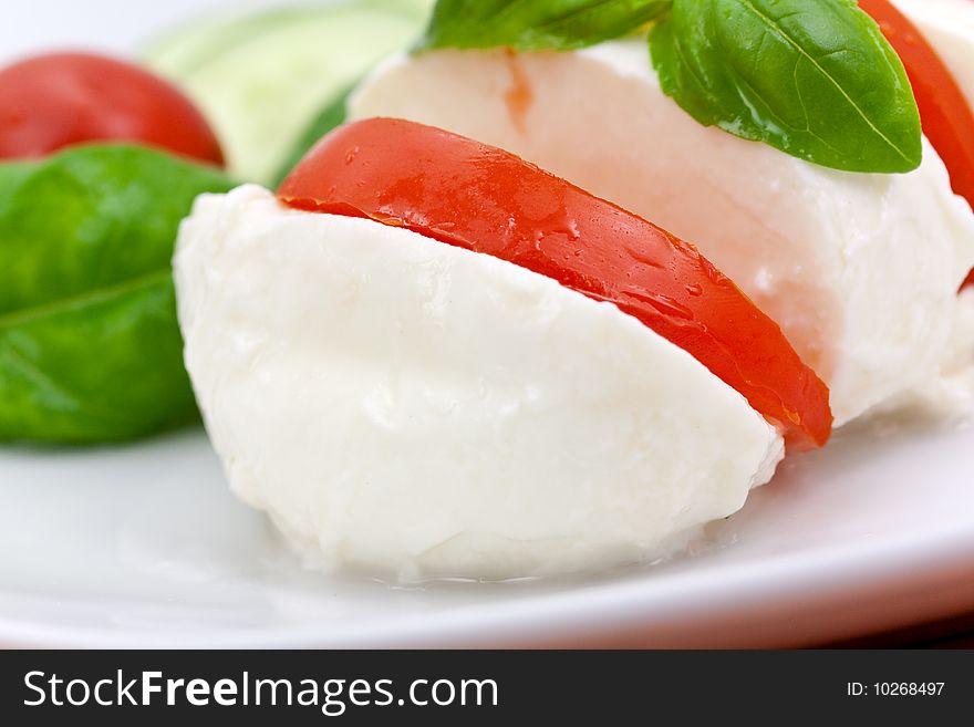 Mozzarella - Tomato Salad,with cucumber