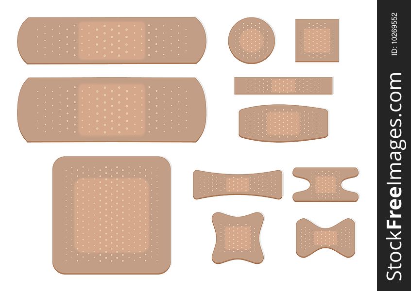 Vector illustration of adhesive bandages