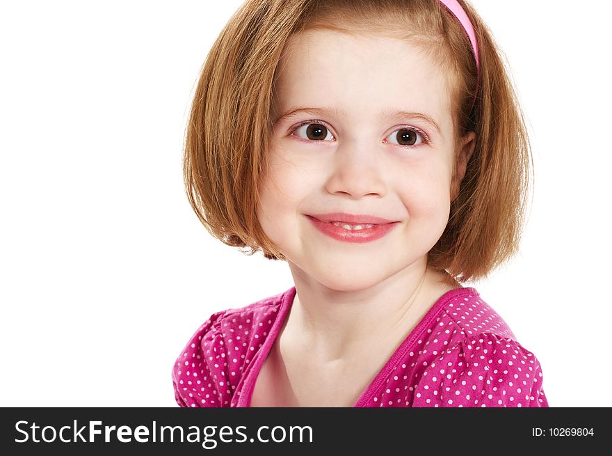 Laughing redhaired girl on white background. Laughing redhaired girl on white background