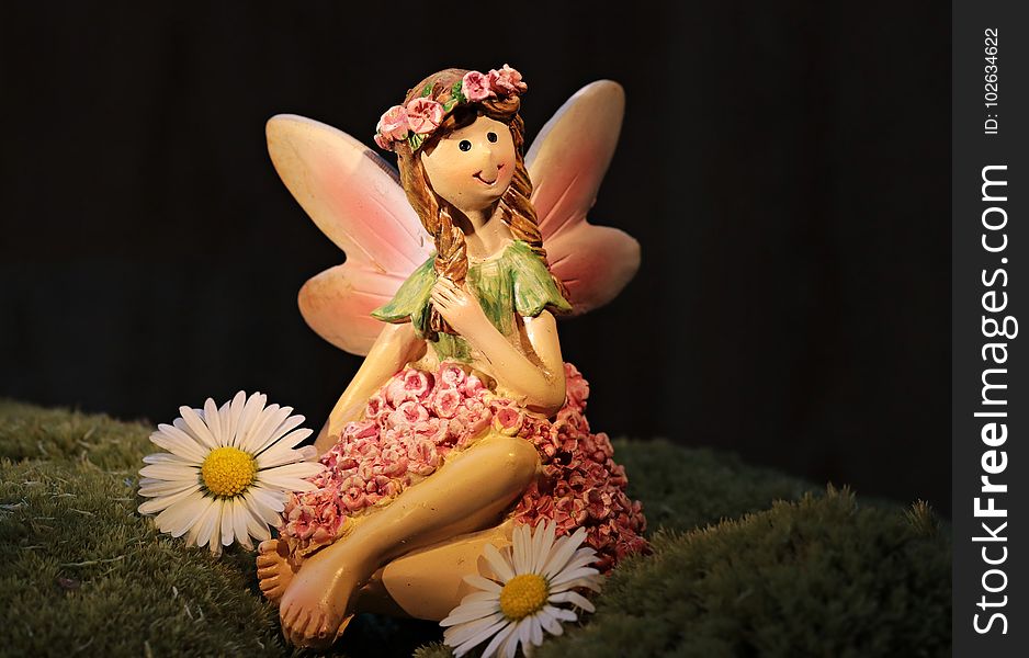 Figurine, Fairy, Petal, Flower