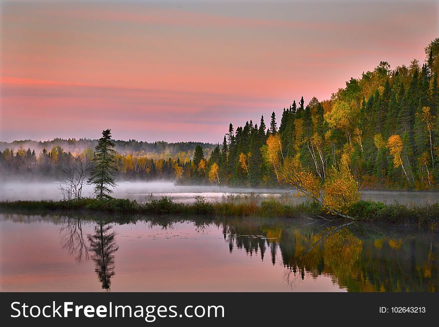 Reflection, Nature, Water, Sky