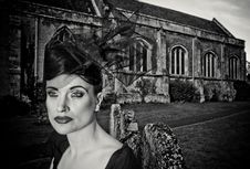 Lovely Woman Retro Widow Stock Image Lovely Woman Retro Widow Stock Image