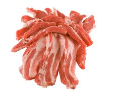Fresh Juicy Slices Of Bacon Royalty Free Stock Photo