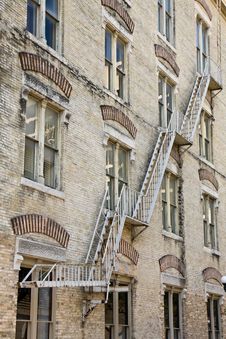 Fire Escape On An Old Building Royalty Free Stock Photography Fire Escape On An Old Building Royalty Free Stock Photography