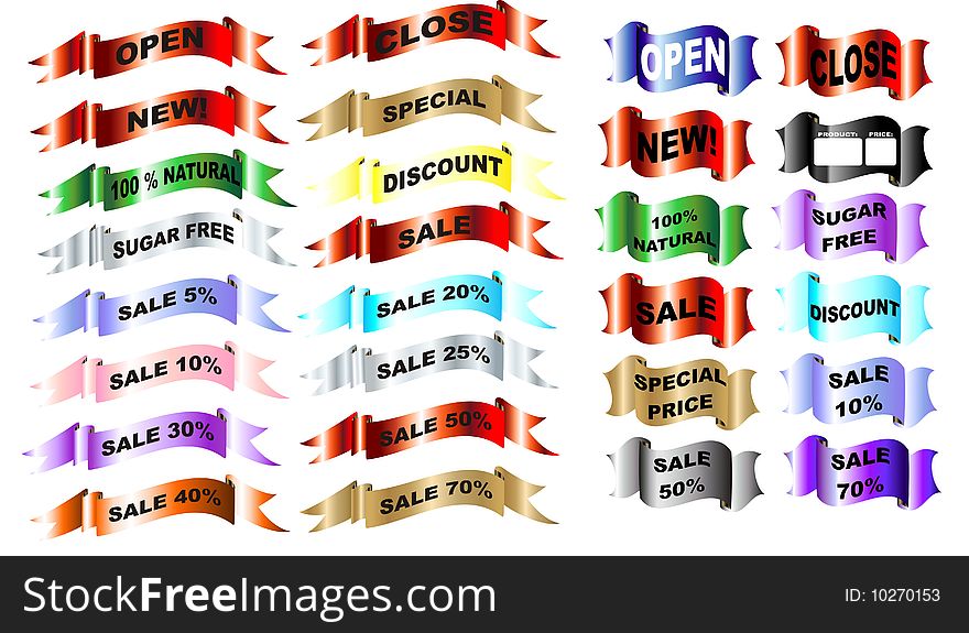 Markets band set vector