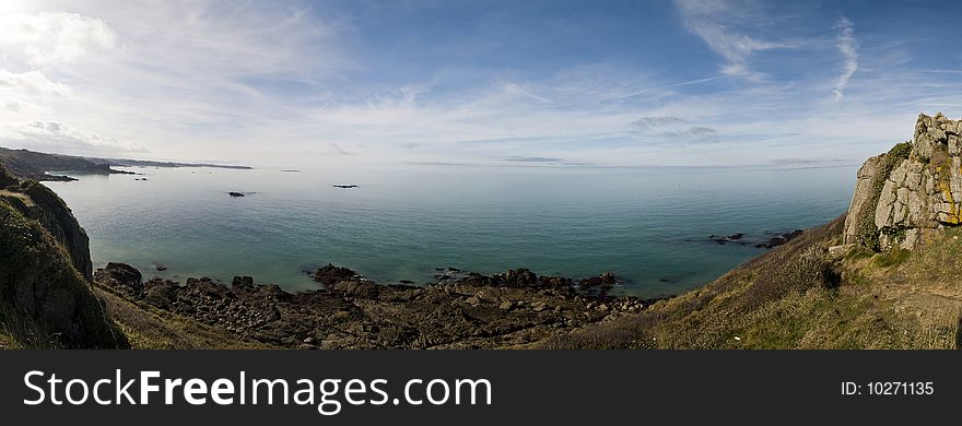 Normandy - France - Panoramic sea view. Normandy - France - Panoramic sea view