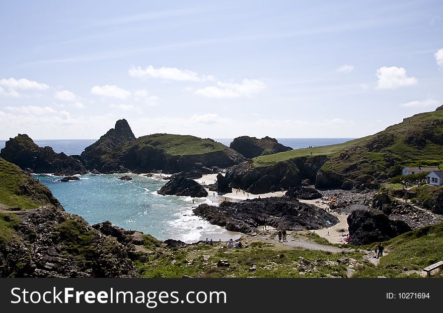 Kynance Cove in Cornwall,England. Kynance Cove in Cornwall,England