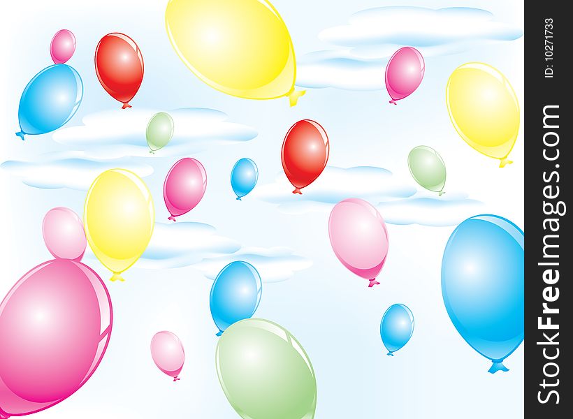 Colorful party balloons