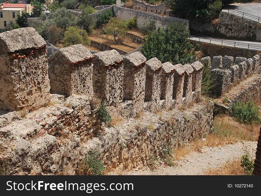 Wall of a fortress of Alanija. Wall of a fortress of Alanija