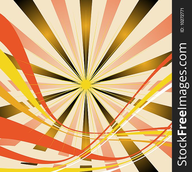 Abstract sun rays illustration design