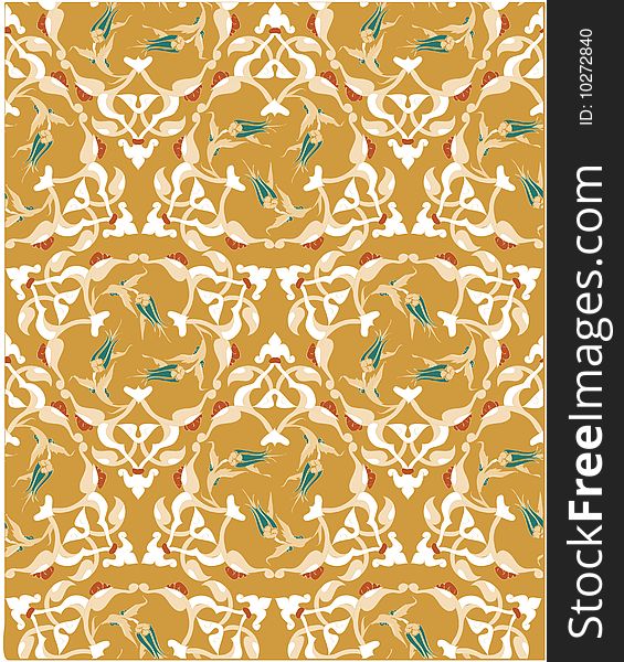 Traditional ottoman turkish seamless tile design