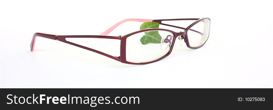 Eye Glasses With Leaf.