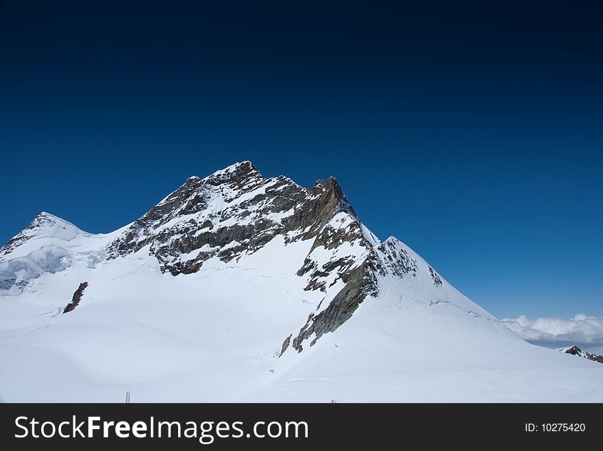 Summit of Mt Jungfrau - Top of Europe, in Switzerland