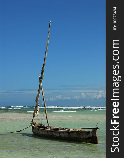 A typical African fishing boat