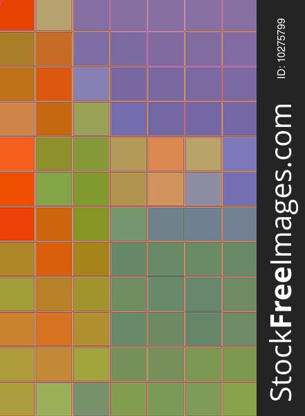 Abstract background of colored large squares