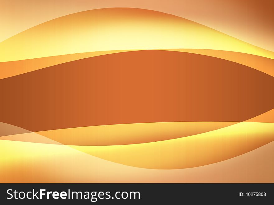 Beautiful abstract background of delicate golden-brown waves