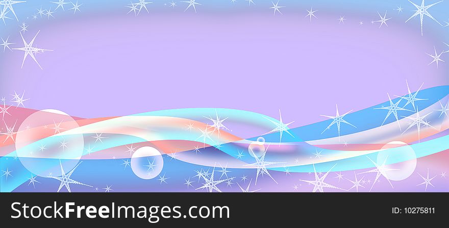 Abstract background with colorful stripes and balls