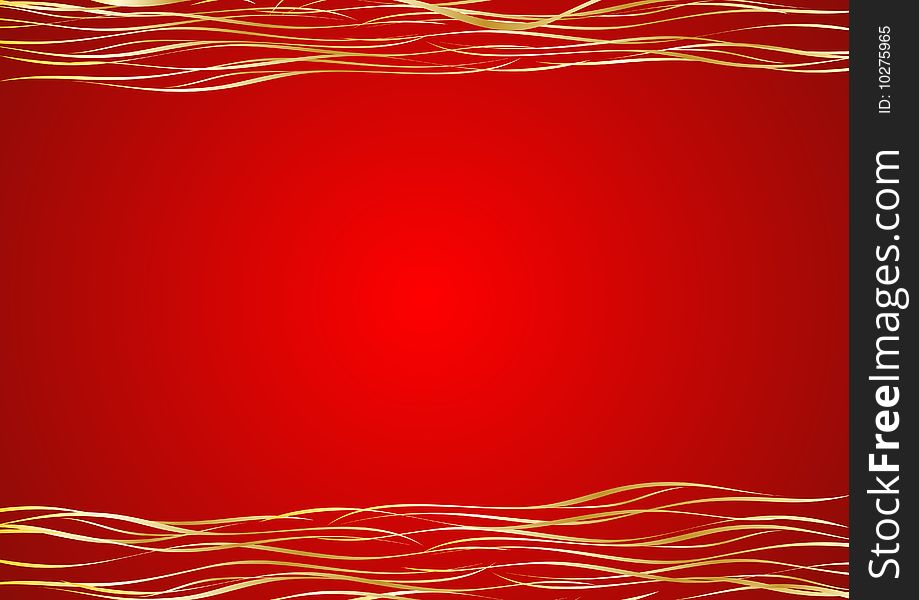 Illustrated abstract red lines background. Illustrated abstract red lines background