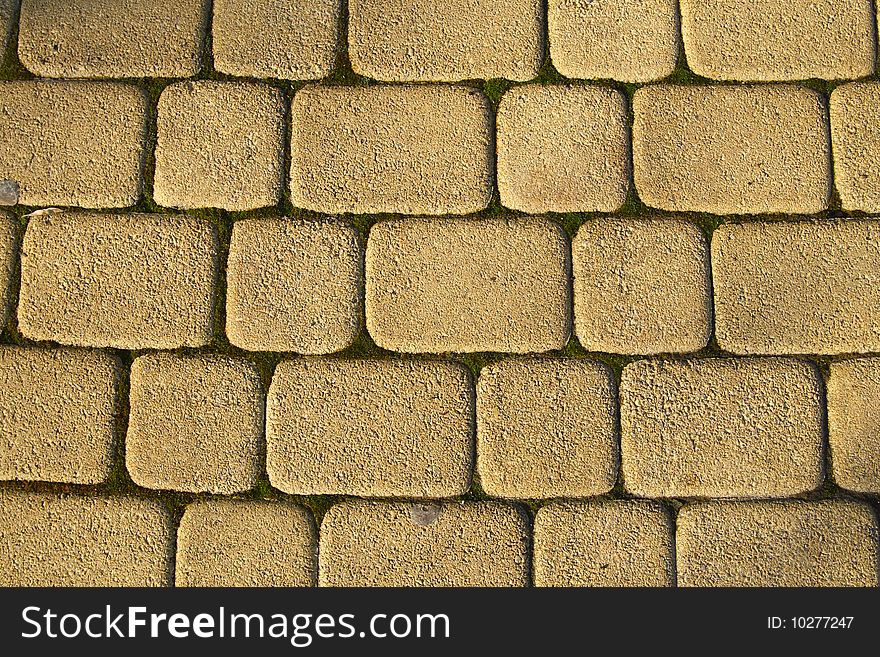 Pavement stones in the light of setting sun. Version II