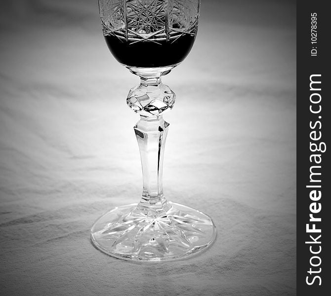A still life of glass of red wine