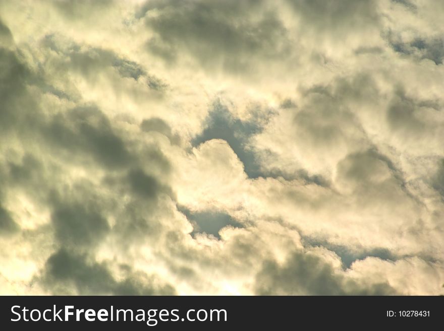 Clouds in Sky with Sun