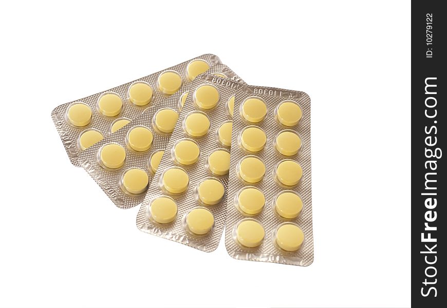 Bundles of pills isolated on white backgroud. Bundles of pills isolated on white backgroud.