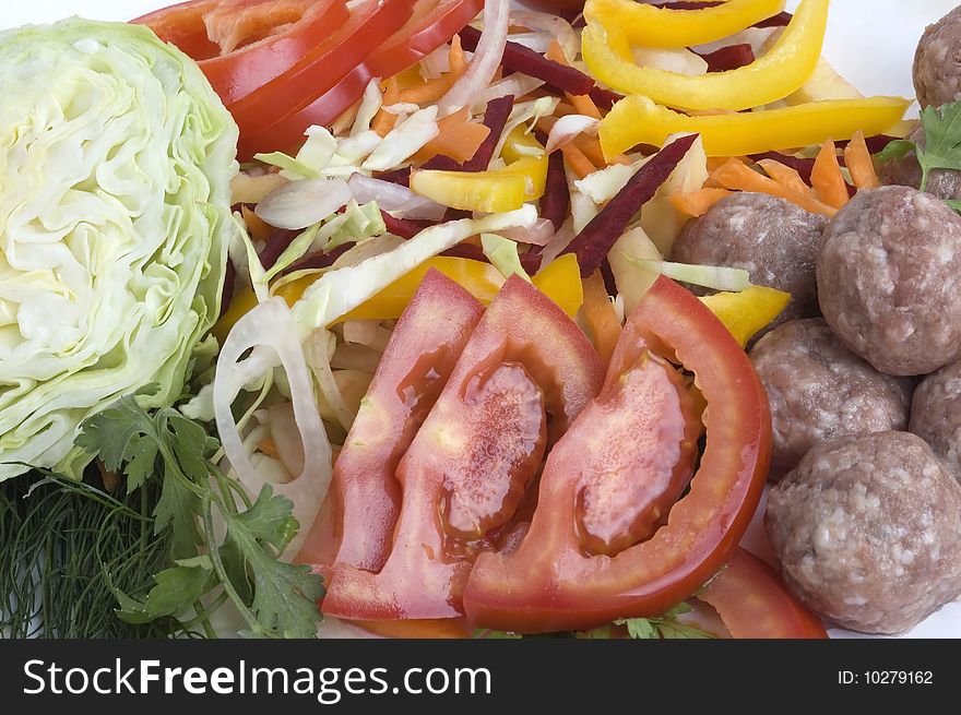 Shredding Vegetable Mix With Ground Meat