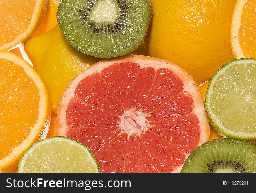 Fresh fruits as abstract backround