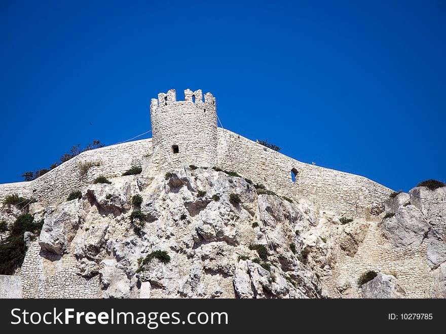 The tower of Saint Nicola in Tremiti island - Italy. The tower of Saint Nicola in Tremiti island - Italy