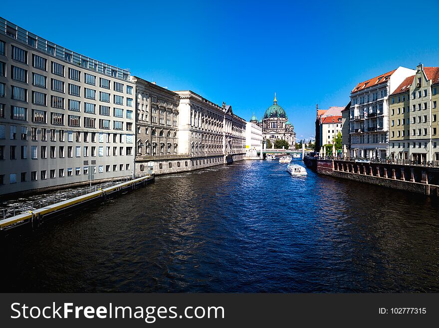 Tourist Riverboats On The Spree Berlin