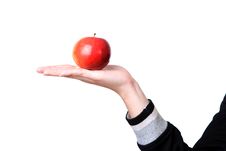 Apple In Hand Royalty Free Stock Photos
