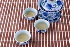 Blue And White Porcelain Teacups Stock Images