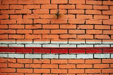 Orange Brick Wall Stock Image