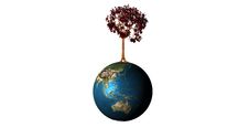 Planet And Tree Stock Image