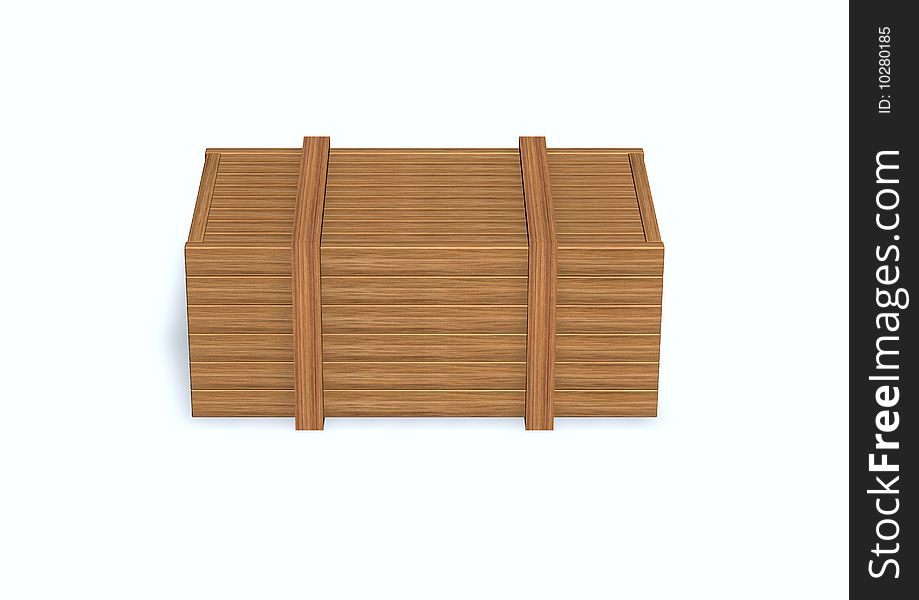3d image of a wood box