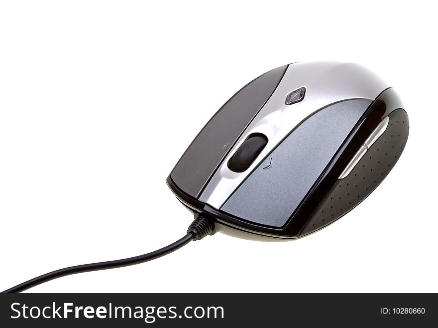 Close-up Computer Mouse Isolated On White