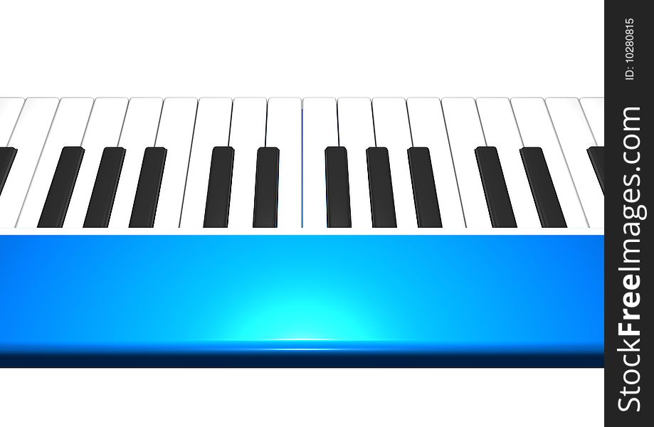 3d image of a midi keyboard.