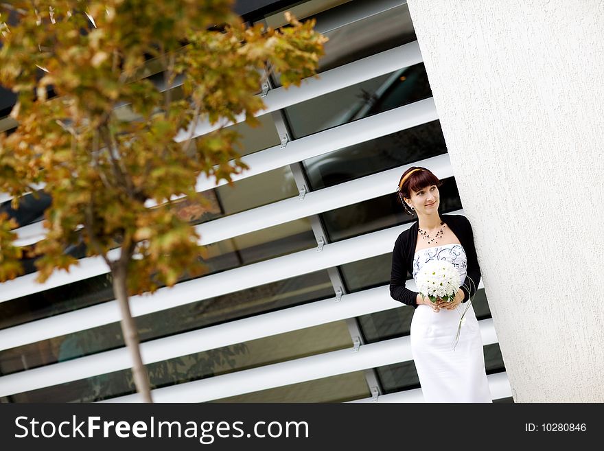 Bride waiting for the groom. Bride waiting for the groom