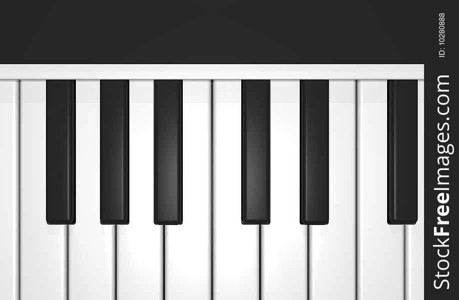 3d image of a midi keyboard.