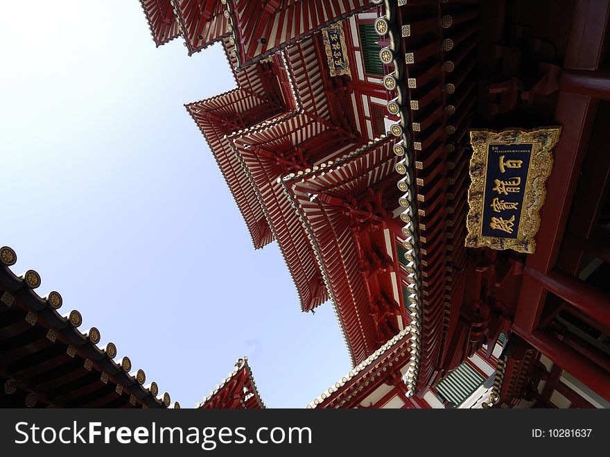 The Buddha Tooth Relic Temple and Museum situated in Chinatown, Singapore.  The Temple is dedicated to Maitreya Buddha and houses the relics of Buddha