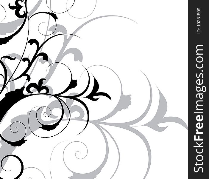 Black and white design ornament