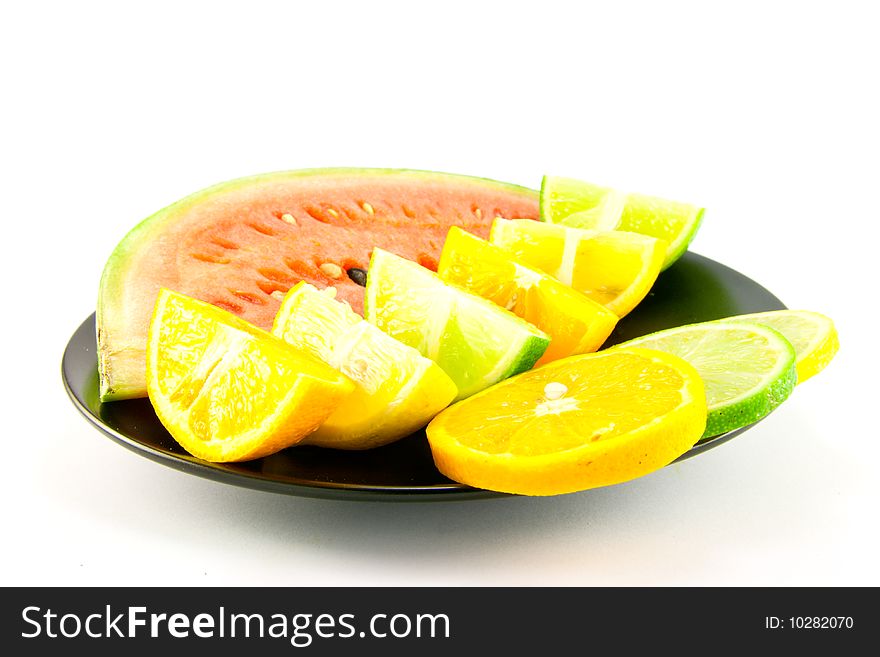 Watermelon with Citrus Wedges and Slices