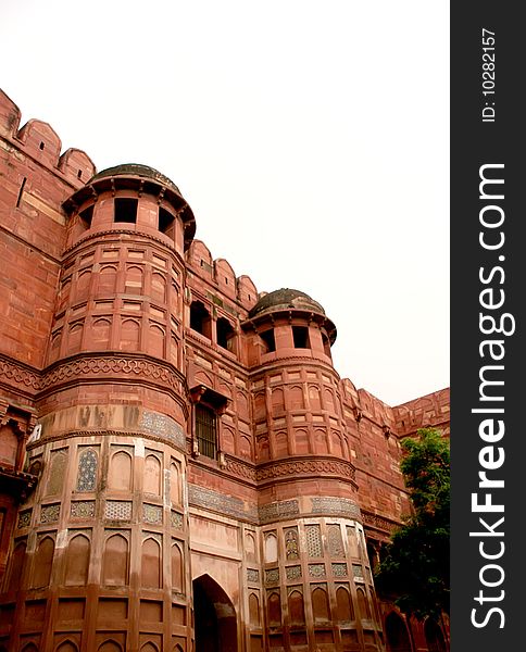 Red fortress in Agra, India