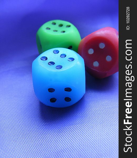 Game Cube in blue silk fabric