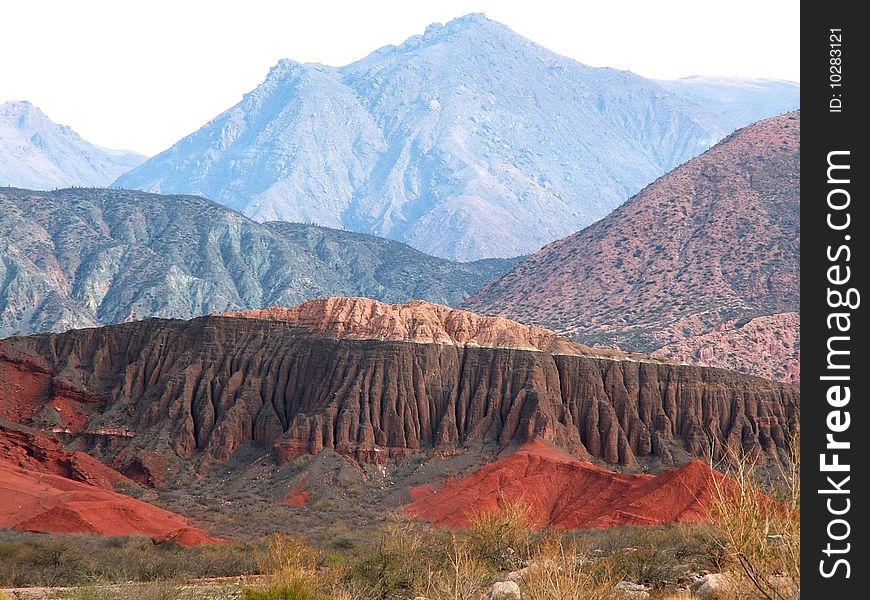 Colorful mountains in Quebrada de Cafayate, northern Argentina